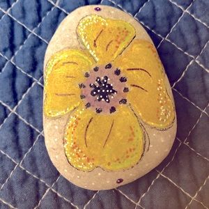 A TOUCH OF SPRING HAND PAINTED ROCK